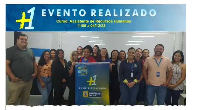 Imagem de compartilhamento para o artigo Prefeitura de Chapadão conclui Curso Assistente de Recursos Humanos da MS Todo dia